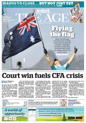 The Age (Australia) Newspaper Front Page for 18 August 2016