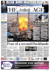 The Age (Australia) Newspaper Front Page for 19 November 2012