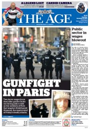 The Age (Australia) Newspaper Front Page for 19 November 2015