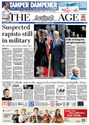 The Age (Australia) Newspaper Front Page for 19 December 2012