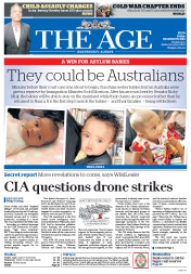 The Age (Australia) Newspaper Front Page for 19 December 2014