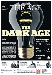 The Age (Australia) Newspaper Front Page for 19 February 2015