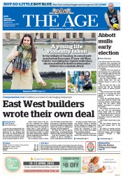 The Age (Australia) Newspaper Front Page for 19 March 2015