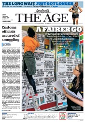 The Age (Australia) Newspaper Front Page for 19 May 2016