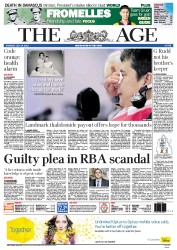 The Age (Australia) Newspaper Front Page for 19 July 2012