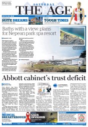 The Age (Australia) Newspaper Front Page for 19 July 2014