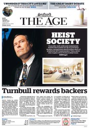 The Age (Australia) Newspaper Front Page for 19 July 2016