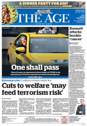 The Age (Australia) Newspaper Front Page for 19 August 2014
