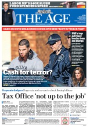 The Age (Australia) Newspaper Front Page for 1 October 2014