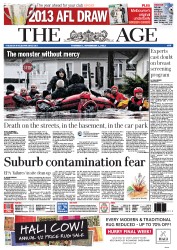 The Age (Australia) Newspaper Front Page for 1 November 2012