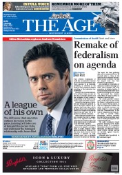 The Age (Australia) Newspaper Front Page for 1 May 2014