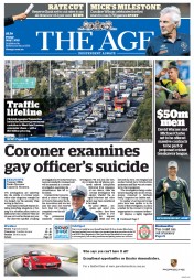 The Age (Australia) Newspaper Front Page for 1 May 2015