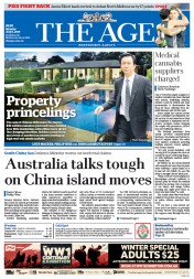 The Age (Australia) Newspaper Front Page for 1 June 2015
