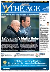 The Age (Australia) Newspaper Front Page for 1 September 2014