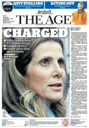 The Age (Australia) Newspaper Front Page for 1 September 2016