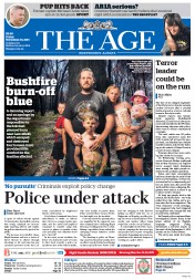 The Age (Australia) Newspaper Front Page for 20 November 2015