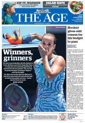 The Age (Australia) Newspaper Front Page for 20 January 2015