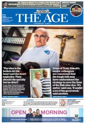The Age (Australia) Newspaper Front Page for 20 February 2015