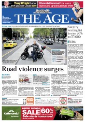 The Age (Australia) Newspaper Front Page for 20 March 2013