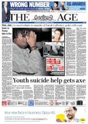 The Age (Australia) Newspaper Front Page for 21 November 2012