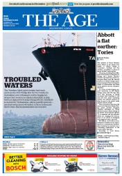 The Age (Australia) Newspaper Front Page for 21 November 2014