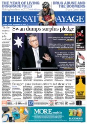 The Age (Australia) Newspaper Front Page for 21 December 2012