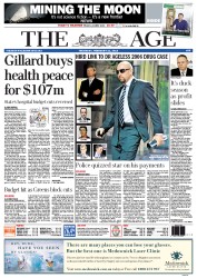 The Age (Australia) Newspaper Front Page for 21 February 2013