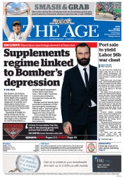 The Age (Australia) Newspaper Front Page for 21 March 2016