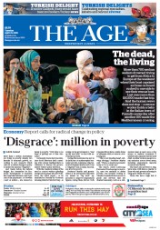 The Age (Australia) Newspaper Front Page for 21 April 2015
