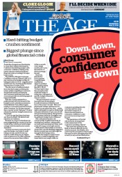 The Age (Australia) Newspaper Front Page for 21 May 2014