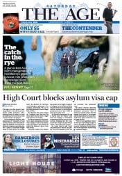 The Age (Australia) Newspaper Front Page for 21 June 2014