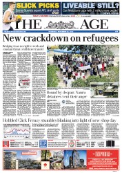 The Age (Australia) Newspaper Front Page for 22 November 2012