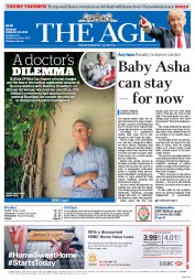 The Age (Australia) Newspaper Front Page for 22 February 2016