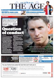 The Age (Australia) Newspaper Front Page for 22 August 2015