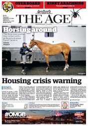 The Age (Australia) Newspaper Front Page for 22 September 2016