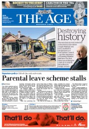 The Age (Australia) Newspaper Front Page for 23 October 2014