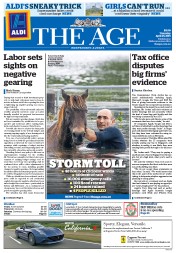 The Age (Australia) Newspaper Front Page for 23 April 2015