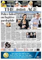 The Age (Australia) Newspaper Front Page for 23 July 2012