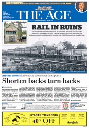 The Age (Australia) Newspaper Front Page for 23 July 2015