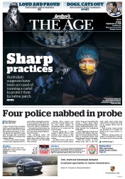 The Age (Australia) Newspaper Front Page for 23 September 2016
