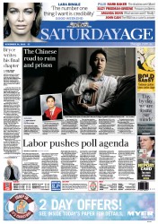 The Age (Australia) Newspaper Front Page for 24 November 2012