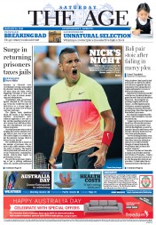The Age (Australia) Newspaper Front Page for 24 January 2015