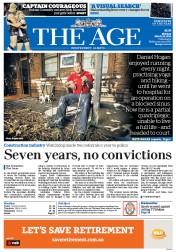 The Age (Australia) Newspaper Front Page for 24 March 2014