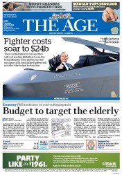 The Age (Australia) Newspaper Front Page for 24 April 2014
