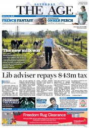 The Age (Australia) Newspaper Front Page for 24 May 2014