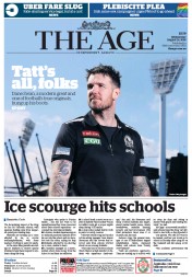 The Age (Australia) Newspaper Front Page for 24 August 2016