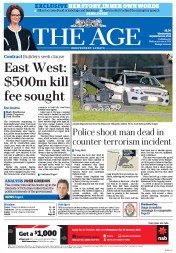 The Age (Australia) Newspaper Front Page for 24 September 2014