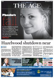 The Age (Australia) Newspaper Front Page for 24 September 2016