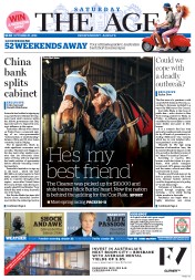 The Age (Australia) Newspaper Front Page for 25 October 2014