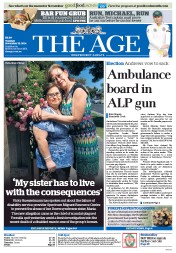 The Age (Australia) Newspaper Front Page for 25 November 2014